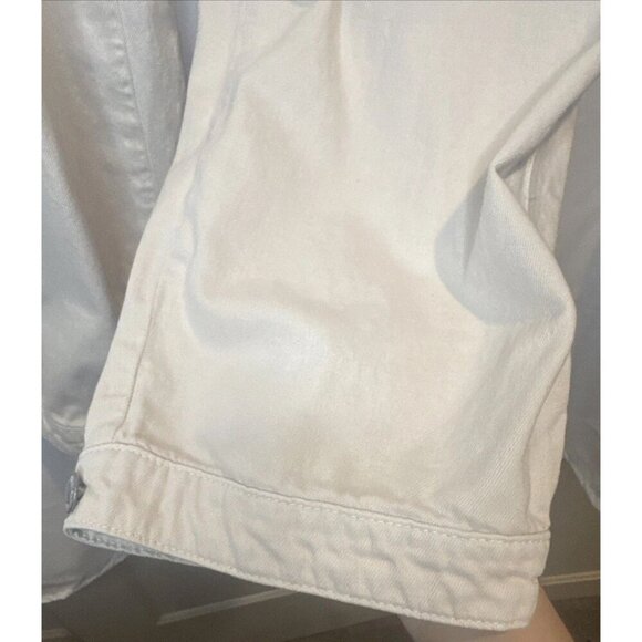 Free People Womens Cream Tofu Slouch Cargo Baggy Pants Button Cuff Sz 6 - Picture 4 of 16